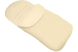 THELITTLES24 Universal Footmuff Fit Pushchair Buggy Stroller Pram Baby Cosy Toes Plain Colour Warm Winter Protection (Cream)