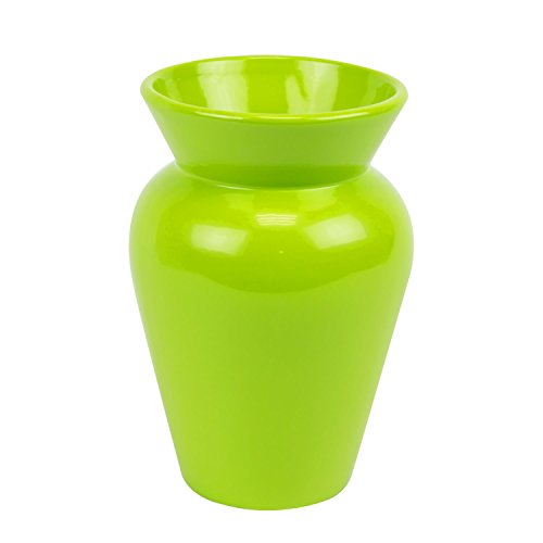 Dekovase Blumenvase Tischvase Keramik Lime grün H 19,5 cm Vase Blumen glanz
