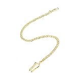 nicerio Metall klassisch vergoldet Taschenuhr Kette Schlüssel Kette, Golden, 35 cm (Länge)