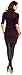 Zeta Ville Women's Maternity Stretch Warm Knit Bodycon Dress Polo Neck - 888c (Purple, 8/12)