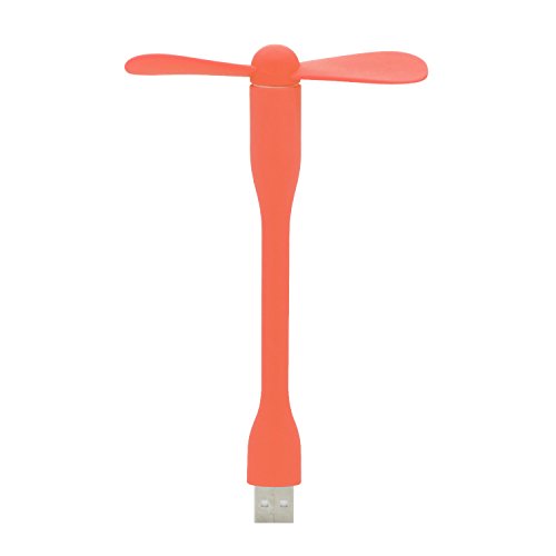 iProtect USB Ventilator flexibel aus Silikon Portable Cooling Fan in Orange