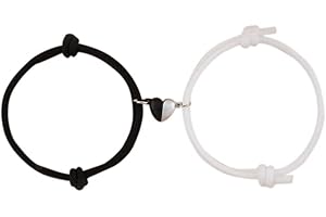 LULIYLDJ Magnetarmband, ein Geschenk für ein Paar Freundin Freund er oder sie, 2 Stück Liebesmagnet handgewebtes Seil passendes Armband