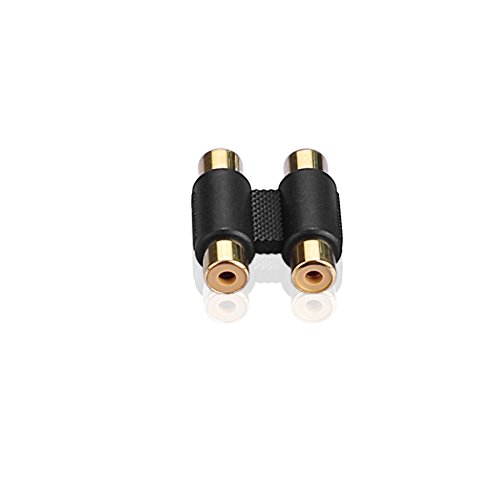 Sienoc 5 Pack Stereo Audio Adapter Doppel Kupplung Verbinder 2*Cinch -2*RCA Chinch Buchse - 2