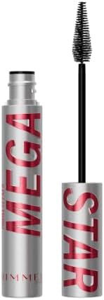 Rimmel London Thrill Seeker Mega Star Mascara, Star Struck, Topper per ciglia, Finish brillante, Riflessi dorati e argentati, Lunga tenuta, Formula vegana, 10ml