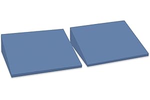 STRONGTEK 13 Inch Large Yoga Foam Wedge, Slant Board, Calf Stretcher, Improve Lower Leg Calves Wrist Strength, Stability, Incline Wedge, Knee Pad, Back Support, Foot-rest Cushion, Physical Therapy (One Pair)