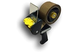 UNIVERS GRAPHIQUE lot de 1 pistolet dévidoir pour ruban adhésif professionnel rouleau de 50 mm + 1 rouleau adhésif marron havanne 66 métres