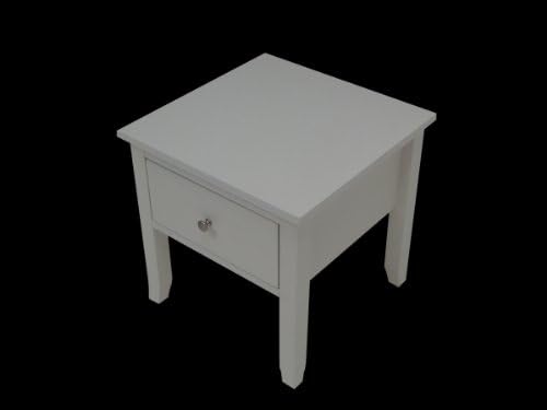 Henley White End Table With Drawer