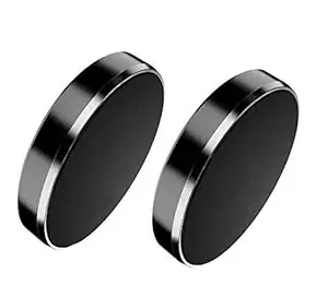 GARHIL [PACK OF 2] Universal Metal Built Car Magnet Mobile Holder |Magnetic Mobile Holder |Magnetic Car Phone Holder |Magnetic Phone Holder| Multipurpose Phone Holder and Small Size Tablet Holder for Kitchen and Office use [Black]