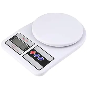 U UZAN SF-400A Multipurpose Electronic Weighing Scale with Backlit LCD-Display Pack of 1 (White)