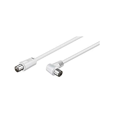 Goobay 11712 Câble de Raccordement Antennes Coudé (<70 dB), Double Blindage, 1.5m Longueur