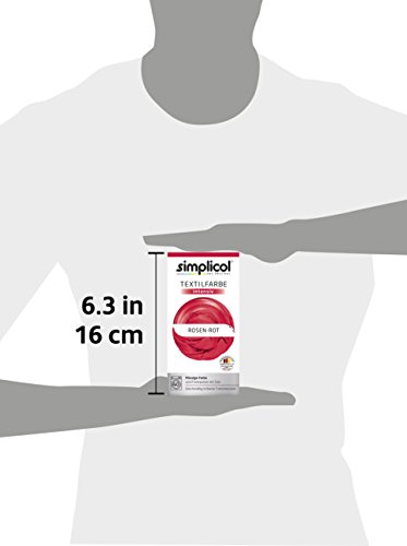 Simplicol Textilfarbe intensiv all in 1 -Flüssige Rezeptur „Rosen-Rot“ Neu! - 2