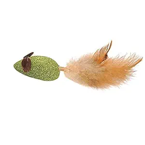 RvPaws Natural Attractive Mint Fragrance Funny Playing Catnip Toy Rat Toy for Kitten&Cats (Feather Rat)