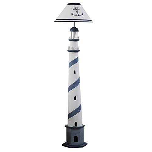 Preisvergleich Produktbild WLG Wohnzimmer, Hotel, Schlafzimmer, Stehlampe -Mediterran B Ocean Lighthouse Stehlampe Schlafzimmer Einfache kreative Lampe Höhe 158Cm Fußschalter rotection des yeux