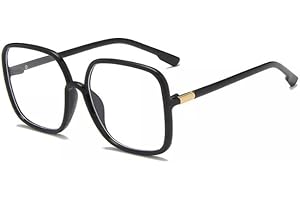 TECH-LINE-DIRECT FASHION ACCESSORIES Lunettes anti-lumière bleue pour femme - Anti-reflet - Filtre UV - Lunettes de jeu sur ordinateur - Lunettes carrées rétro