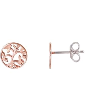 XENOX Ohrringe XS2910R Damen Ohrstecker Lebensbaum Symbolic Power Sterling-Silber 925 Rose