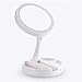Produktbild LFM-Makeup Mirror LED-Kosmetikspiegel Flacher Spiegel + 10-Fach-Lupe Faltbare 270 ° -Drehung USB + Akku-Stromversorgung