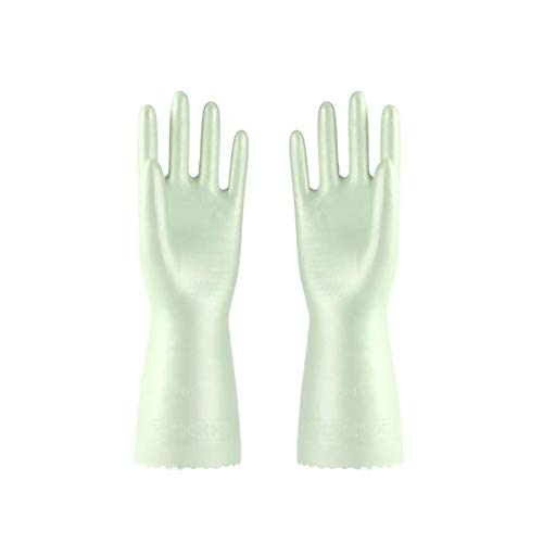 Preisvergleich Produktbild RIsxffp 2 Stück Wasserdichte Handschuhe Rutschfest Latex Reinigung Handschuh Haus Waschwerkzeug Small grün
