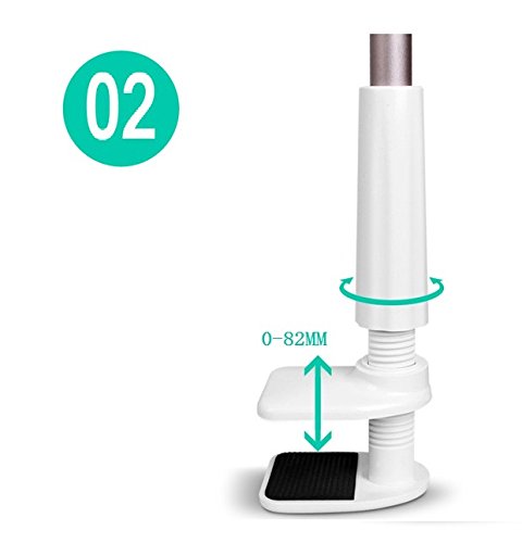 TOAOB Silber 360 Drehen Handyhalter Desktop-Ständer 84-127cm Flexibel Langen Arm Schwanenhals Halterung Tablet Halterung für 4-10,6 Zoll Android und Apple Device - 3