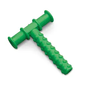 Safe-O-Kid Non-Toxic, Develop Babys Biting Skills Safely, Texture Chewy Tube for Toddler- Green