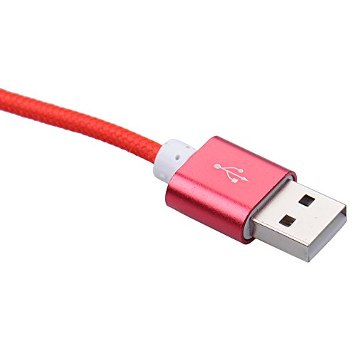 USB3.0 Type-C 1 Meter Nylon geflochtene Kabel Ladekabel für Android Smartphones (Pink) - 3