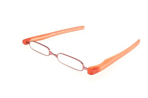 Gafas de lectura Podreader de Edison&King - las patillas con mecanismo plegable forman un estuche (naranja rojizo, +1,50 dioptrias)