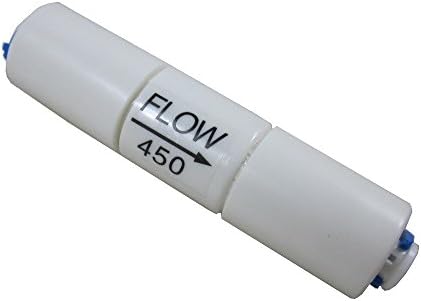 TmallTech 100GPD Flow Restrictor 450CC 1/4" Quick Connect for RO Reverse Osmosis