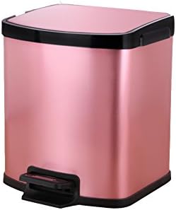 Step trash can,Waste bins with lids rectangle stainless steel trash can in home &amp; Kitchen office bedroom-9L-M