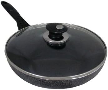 Non-Stick Aluminium Fry Pan Farying Pan High Quality Easy Clean with Glass Lid 30 cm