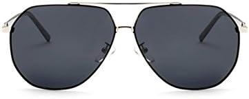 European and American style, Men and women polarized sunglasses sunglasses polarizer sun glasses yurt polygon Metal TAC Silver frame black gray sheet QWERT 135*52*63*21*145