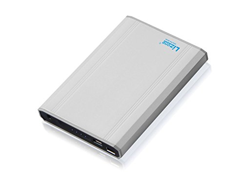 Lizone® Extra Pro Super Kapazität 40000mAh tragbar Externer Akku Batterie Power Bank Ladegerät mit Notizbuch, Laptop Apple MacBook Air , MacBook Pro , MacBook , Powerbook und iBook ; HP Compaq Pavilion , Mini, ElifeBook , ProBook , Presario , Neid und G; IBM Lenovo ThinkPad und IdeaPad; USB-Port für iPad Air, iPad Mini, iPad und iPhone ; Samsung Galaxy Nexus , MOTO , G, LG , HTC und Mehr -Aluminium Körper als Original MacBook Körper (nicht Kunststoff ) – 18 Monate Garantie (40000mAh Silber) - 8