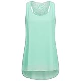 Dieses Mode-T-Shirt wird von der beliebten Chiffon-Spitze verwendet, um Ihr Herz der Begeisterung zu zeigen. Die taillierte Silhouette und der asymmetrische Saum