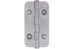 Jdel Bisagra Seguridad para Puerta sin remate Canto Redondo Radio 12 niquel 150x80