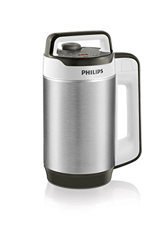 Philips HR2202/80 AVANCE Collection Suppenzubereiter aus Edelstahl, 5 Programme, Silber/Weiß