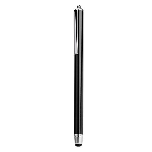 tinxi® 3er Pack Universal Stylus Stift Touch Pen Eingabestift Touchpen mit 3x Ersatzspitzen 2x Schnur hängen mit Staubkappe in Schwarz für alle Geräte mit kapazitiven Touchscreen Smartphone Handy PDA Tablet PC - 3