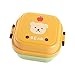Produktbild YIDAINLINE Brotdose für Kinder Junge Mädchen Cartoon 2-Schichten Lunchbox Frühstücksbox Kindergarten Büro Snackbox leicht tragbar Essensbox für Camping Schule Wandern Reise Picknick