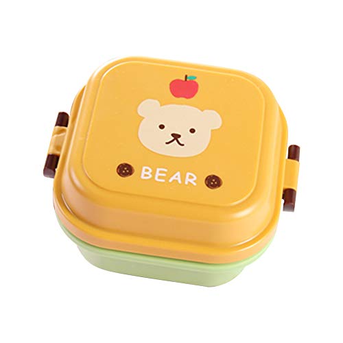 Preisvergleich Produktbild YIDAINLINE Brotdose für Kinder Junge Mädchen Cartoon 2-Schichten Lunchbox Frühstücksbox Kindergarten Büro Snackbox leicht tragbar Essensbox für Camping Schule Wandern Reise Picknick