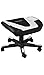Produktbild DXRacer FR/FX0/NW Padded Seat Office/Computer Chair – Office & Computer Chairs (Padded Seat, Black, Grey, Faux Leather, 5 Wheel (S), 120 kg, 43 cm)