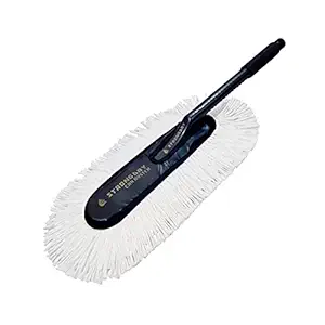 STRONGDRY CAR Duster for Cleaning Everyday ||100% Wax Treated Cotton Strands || LINT & Scratch Free, Quickly ENTRAPS DUST ||Long Lasting and Reusable||