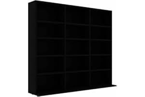 vidaXL Armadio Porta CD Nero 100x23x89,5 cm in Truciolato