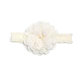 ♥ Diseño nuevo y hermoso. Auxm Bebé niñas recién Nacido Turbante Diadema Hairband Flor Cintas para el Pelo para 0-4 años (Beige)