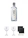 Produktbild Bombay Original Dry Gin WHITE 0,7 Liter + Citadelle Ballon GIN Glas 1 Stück + Citadelle Ballon GIN Glas 1 Stück + Schiefer Glasuntersetzer eckig ca. 9,5 cm Ø 2 Stück