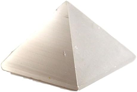 Reiki Healing Energy Charged Selenite Crystal Pyramid (Approx 2 cm) Beautifully Gift Wrapped with Crystal Description