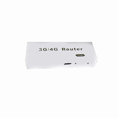 Amison Mini 3G / 4G WiFi Wlan Hotspot AP cliente RJ45 USB Router inal&aacute;mbrico 150Mbps (blanco)