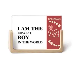 DIYthinker?I Am The Bravest Boy Art Deco Fashion 2022 Desk Calendar Planner 12 Month