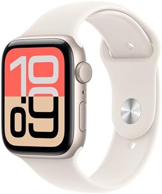 Apple Watch SE 3 GPS, Cassa 44 mm in alluminio galassia con Cinturino Sport galassia - S/M