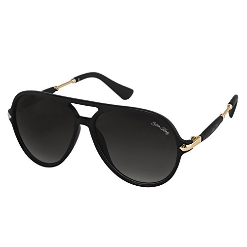 Silver Kartz Black Double Gradient Rubber Side Temple Aviator Sunglasses (wy202) RS.299 (80.00% Off) - Amazon