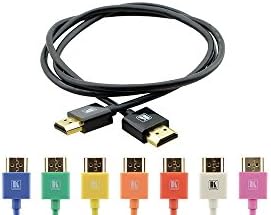 Kramer Ultra Slim HDMI Cable 4k High Speed With Ethernet Black 0.6m (2ft)