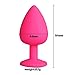 Price comparison product image Butt Jewel Plug Silicone Butt Plug with Crystal Jewelry Smooth Touch Anal Plug No Vibrator Anal Toys for Woman & Men Red Medium Butt Sex Plug Trainer,PinkLarge