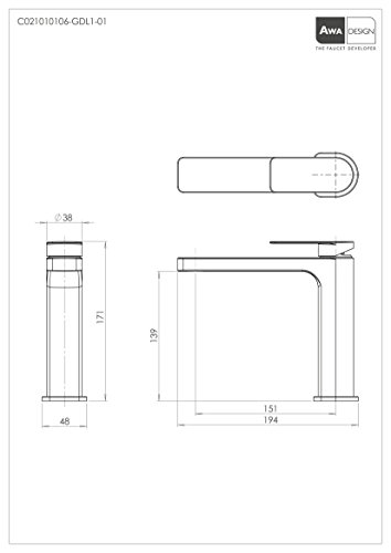 AWA – Ophir – RED DOT winner – Waschtischarmatur – Weiß & Chrome - 6