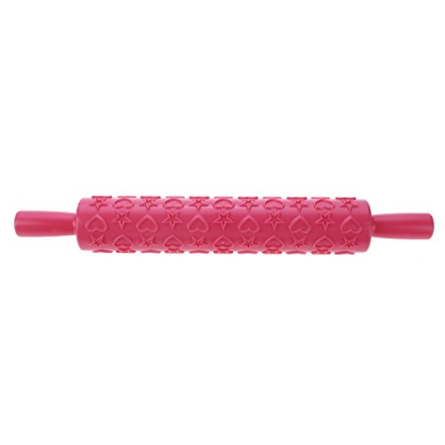 11 x Fondant Rollstab Struktur-Teigrollen STAR-LINE® Prägerolle Rollfondant Deko Teigrolle Torten Dekoration Musterrolle Blume Schmetterling - 5